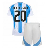 Camisa de time de futebol Argentina Alexis Mac Allister #20 Replicas 1º Equipamento Infantil Copa America 2024 Manga Curta (+ Calças curtas)